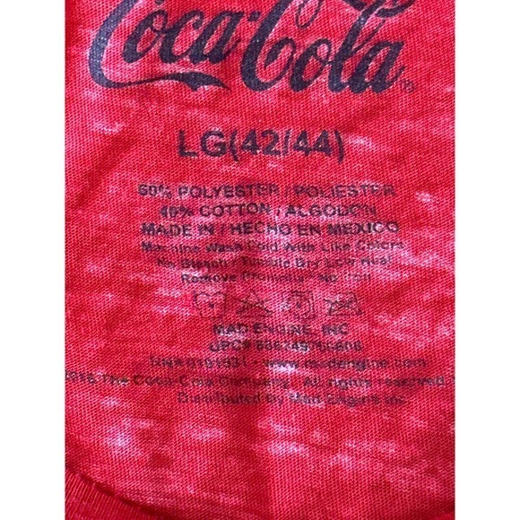 Coca Cola T-Shirt Men’s‎ Large Logo Red - Picture 6 of 8